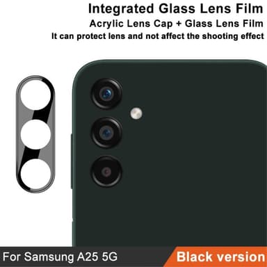 IMAK Samsung Galaxy A25 -kameran linssisuojalle karkaistu lasilinssikalvo