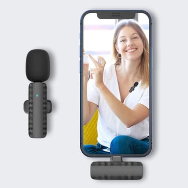Langaton Lavalier Lapel -mikrofoni ja -vastaanotin iPhone 2 +1:lle