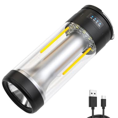 3-in-1 Lamp Camping Kaksinkertainen valonlähde Ladattava