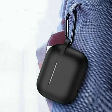 Silikonikuori koukulla Airpods Prolle, musta