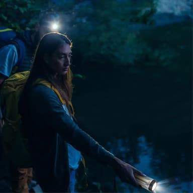 3-in-1 Lamp Camping Kaksinkertainen valonlähde Ladattava