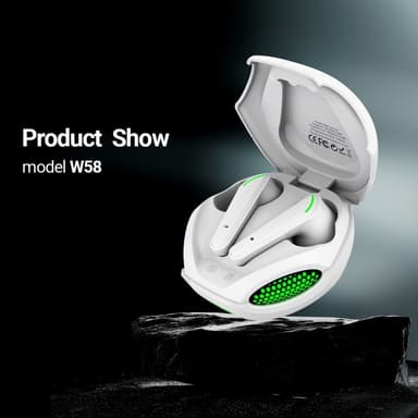 CELEBRAT Kobra Design Bluetooth In-Ear kuulokkeet Stereokuulokkeet - valkoinen
