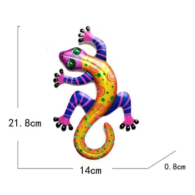 Gecko Lizard -seinätarra puutarhakoriste 14x21.8x0.8cm - Keltainen
