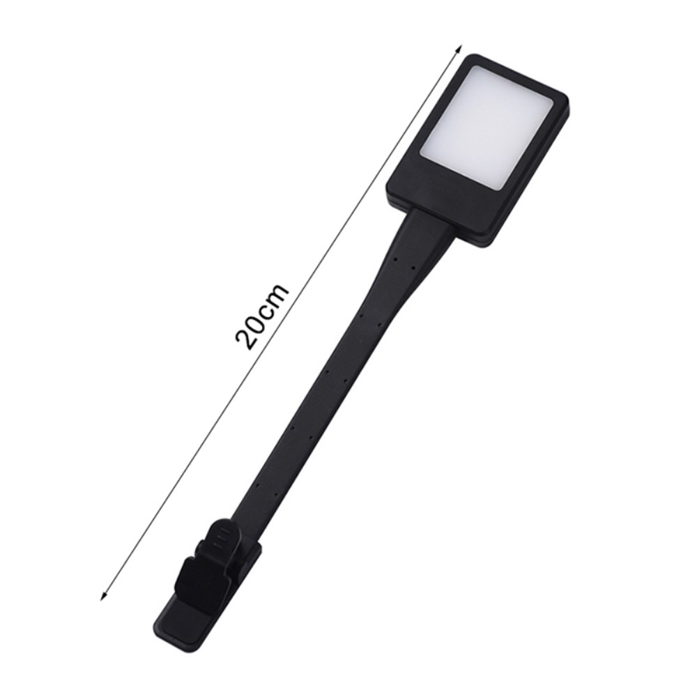 Ladattava lukuvalo lukulamppu Clip On LED-kirjavalo - Valkoinen