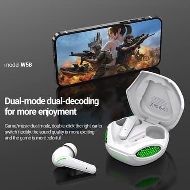 CELEBRAT Kobra Design Bluetooth In-Ear kuulokkeet Stereokuulokkeet - valkoinen