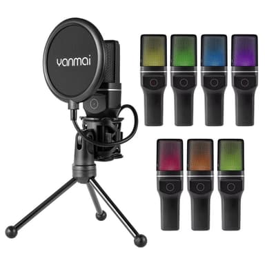 YANMAI Live Streaming Langaton RGB-mikrofonipelipeli verkossa