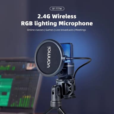 YANMAI Live Streaming Langaton RGB-mikrofonipelipeli verkossa