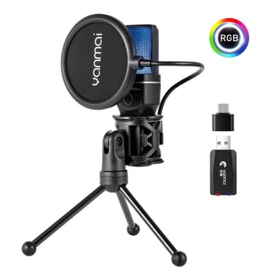YANMAI Live Streaming Langaton RGB-mikrofonipelipeli verkossa