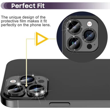 iPhone 15 Pro / 15 Pro Max Ring Circle Lens -elokuvasetti Glitter
