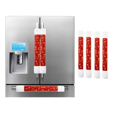4-pack Christmas pellavakankainen jääkaapin oven kahvan suojakuori Joulu