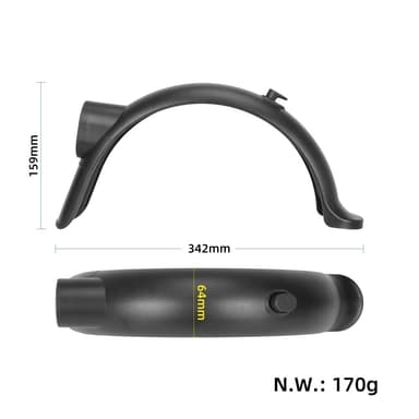 Scooter Xiaomi 4 Pro -takasuojalle ABS-takalokasuoja