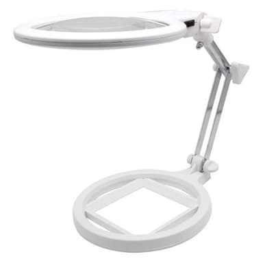 Taitettava pöytätyyppinen LED-suurennuslasi 130mm 2.5X 5X suurennuslasi