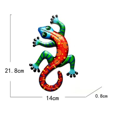 Gecko Lizard -seinätarra puutarhakoriste 14x21.8x0.8cm - PUNAINEN