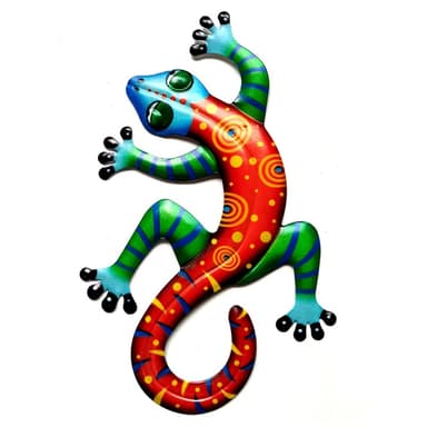 Gecko Lizard -seinätarra puutarhakoriste 14x21.8x0.8cm - PUNAINEN