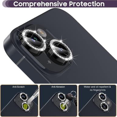 iPhone 15 / 15 Plus Ring Circle Lens -elokuvasetti Glitter