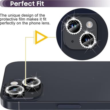 iPhone 15 / 15 Plus Ring Circle Lens -elokuvasetti Glitter