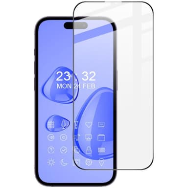 iPhone 14 Pro Max IMAK Pro+ Täysi peittävä karkaistu lasi musta kehys