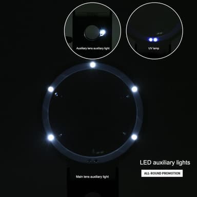 Taitettava pöytätyyppinen LED-suurennuslasi 3.5X 25X suurennuslasi
