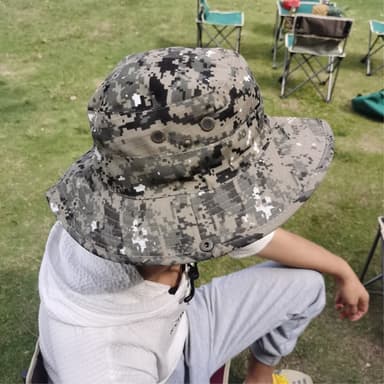 Naamiointi ämpärihattu Lippalakki hyttysverkolla retkeilykalastukseen - Khaki