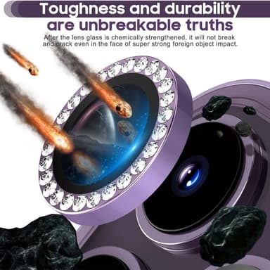 iPhone 15 Pro / 15 Pro Max Ring Circle Lens -elokuvasetti Glitter