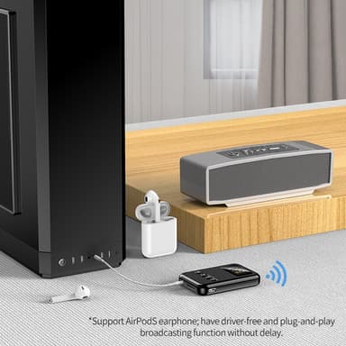 2-in-1 Bluetooth 5.0 -vastaanotin lähetin RCA 3,5 mm AUX FM-sovitin