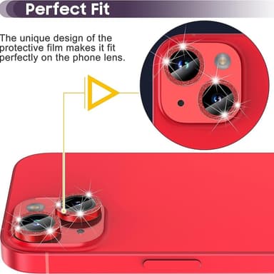iPhone 15 / 15 Plus Ring Circle Lens -elokuvasetti Glitter