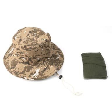 Naamiointi ämpärihattu Lippalakki hyttysverkolla retkeilykalastukseen - Khaki