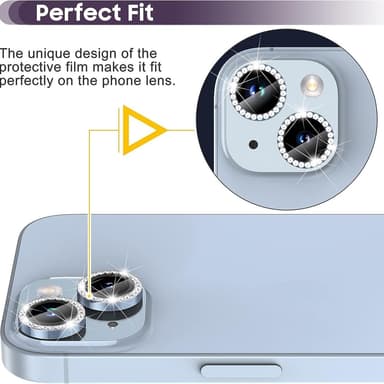 iPhone 15 / 15 Plus Ring Circle Lens -elokuvasetti Glitter