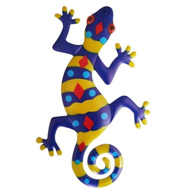 Gecko Lizard -seinätarra puutarhakoriste 13x22cm - Keltainen
