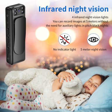 Infrapuna Night Vision Full HD 1080P -kameralla on videonauhuri