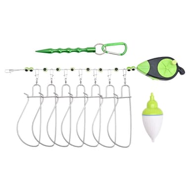 LEO Fishing Stringer Clip ruostumattomasta teräksestä Fishing Stringer Clip 7 napsautuksella