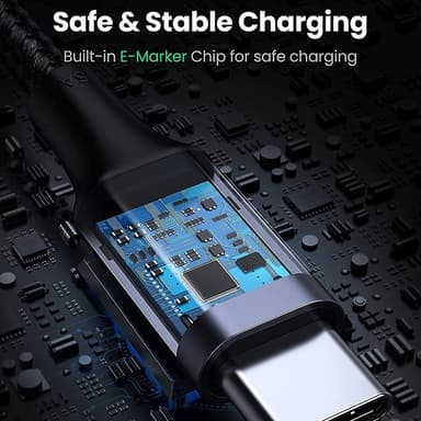 UGREEN 2m 100W pikalatausjohto kaapeli USB-C datakaapeli vääntynyt
