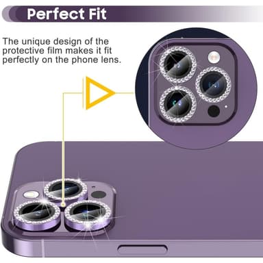 iPhone 15 Pro / 15 Pro Max Ring Circle Lens -elokuvasetti Glitter