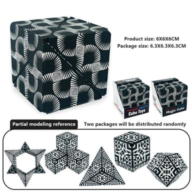 Fidget 6x6x6cm 3D magneettikuution muuttava taikakuution palapeli