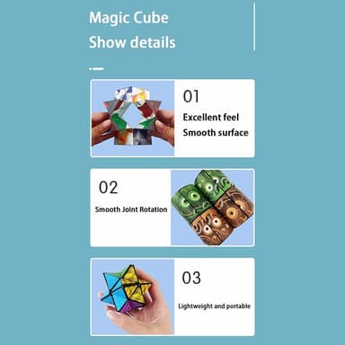 Fidget 6x6x6cm 3D magneettikuution muuttava taikakuution palapeli