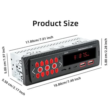 Auto Bluetooth MP3-soitin Autostereo TF Card U-Disk FM-radio