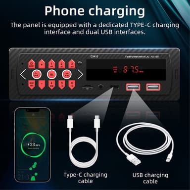 Auto Bluetooth MP3-soitin Autostereo TF Card U-Disk FM-radio