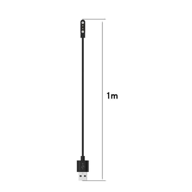 Realme Watch 3 Smart Watch laturi USB-magneettinen latausalusta 1m kaapelilla - musta