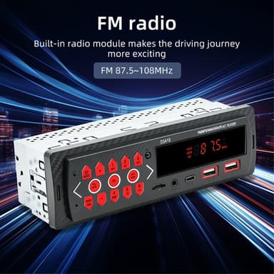 Auto Bluetooth MP3-soitin Autostereo TF Card U-Disk FM-radio