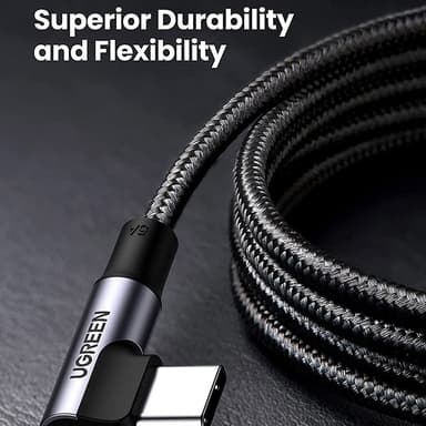 UGREEN 1m 100W pikalatausjohto kaapeli USB-C datakaapeli vääntynyt