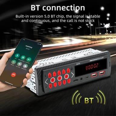 Auto Bluetooth MP3-soitin Autostereo TF Card U-Disk FM-radio