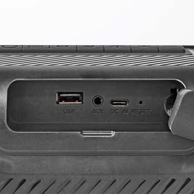Nedis Bluetooth® Party Boombox | 4.5 tuntia | 2.0 | 45 W | Median toisto: AUX / USB | IPX5 | Linkitettävä | Kantokahva | Juhlavalot | Musta