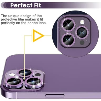 iPhone 15 Pro / 15 Pro Max Ring Circle Lens -elokuvasetti Glitter