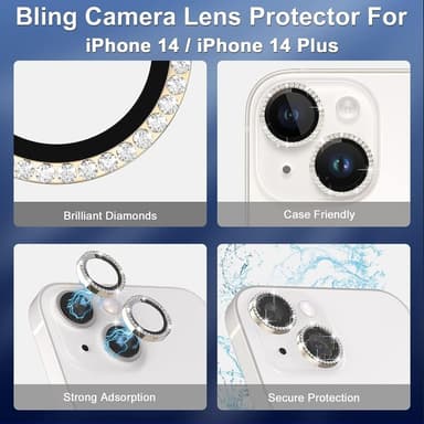 iPhone 15 / 15 Plus Ring Circle Lens -elokuvasetti Glitter