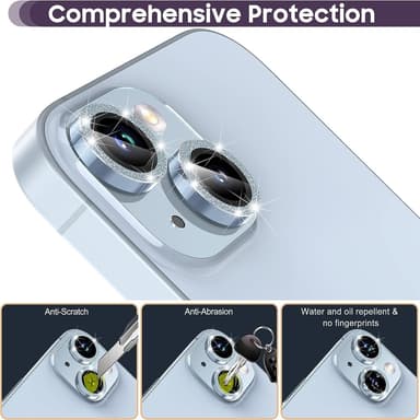 iPhone 15 / 15 Plus Ring Circle Lens -elokuvasetti Glitter