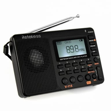RETEKESS FM AM Radio MP3-soitin digitaalisella näytöllä