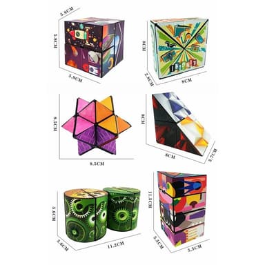 Fidget 3D Magic Cube muunnettavissa oleva palapeli - mekaaninen