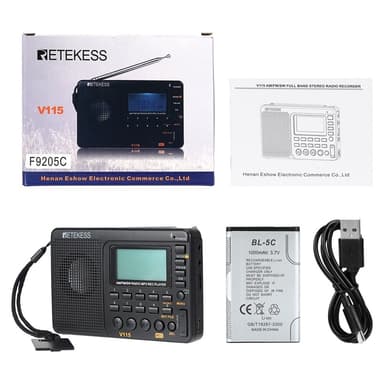 RETEKESS FM AM Radio MP3-soitin digitaalisella näytöllä