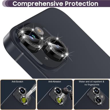 iPhone 15 / 15 Plus Ring Circle Lens -elokuvasetti Glitter