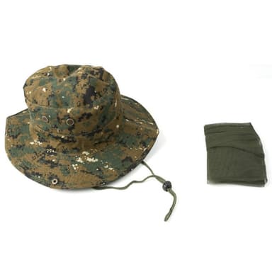 Naamiointi ämpärihattu Lippalakki hyttysverkolla retkeilykalastukseen - Army